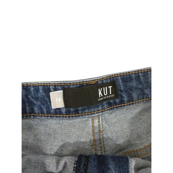 Kut From The Kloth Distressed Cut Off Jane High Rise Denim Shorts Size 14 - Picture 5 of 9